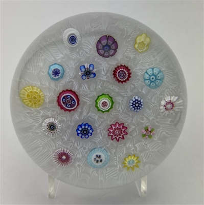 1988 Baccarat Spaced Millefiori Paperweight