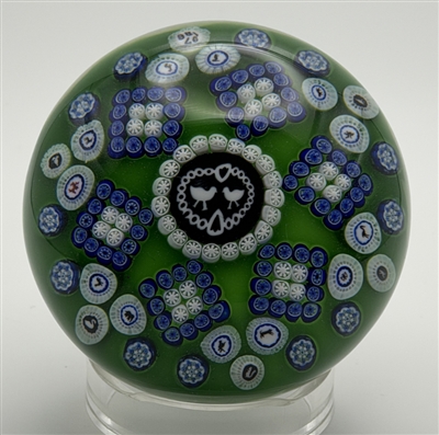 1976 Baccarat Gridel Lovebirds Paperweight