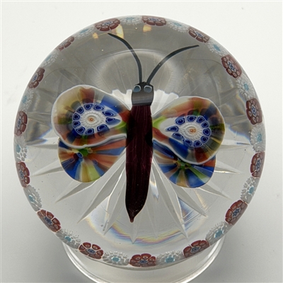 Antique Baccarat Butterfly Paperweight