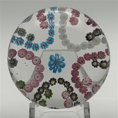 Antique Clichy Pattern Millefiori Paperweight