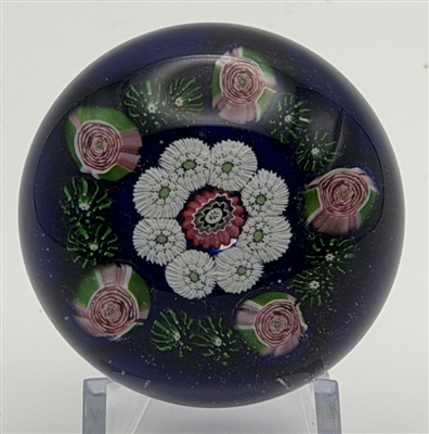 Antique Clichy Open Concentric Millefiori Paperweight