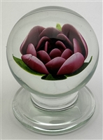 1991 Robert Grablow Crimp Rose Paperweight