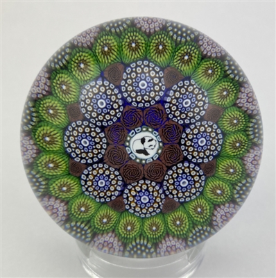 Mike Hunter Concentric Millefiori  Paperweight
