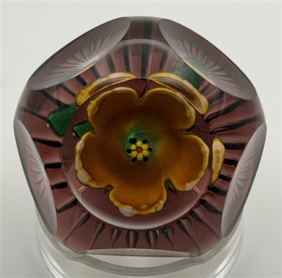 Charles Kaziiun Crimp Flower Paperweight
