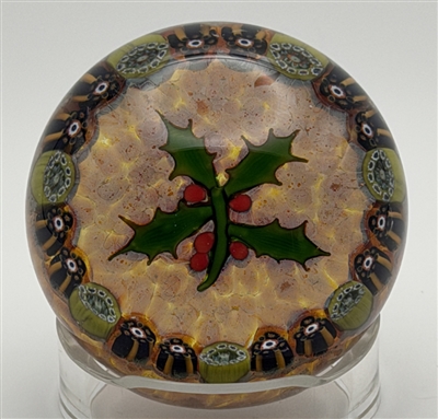 Perthshire Christmas Holly Paperweight