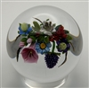 2001 Ken Rosenfeld Mixed Floral Bouquet Paperweight