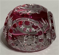 Val St. Lambert Cut Glass Paperweight