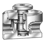 RK Foot Operated Valve, 1/2" Female NPT Inlet x 1/2" Female NPT Outlet, EPDM Seals, Polypropylene Body