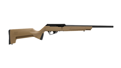 Savage RXR22 FDE 22 LR rifle with 16.5 inch threaded barrel and 10-round magazine