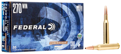 FEDERAL POWER SHOK COPPER 270 WIN 130GR LEAD FREE AMMO 270130LFA