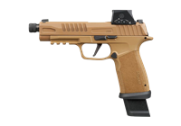 SIG SAUER P365-FUSE TACOPS ROMEO-X SIG-LOC 9mm pistol with 4.9 inch threaded barrel in coyote
