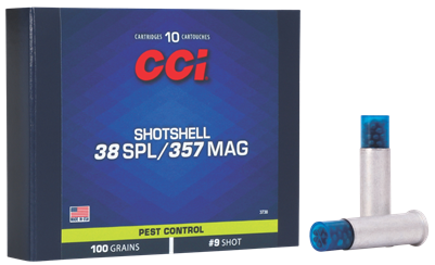 CCI Pest Control Shotshell 38 Special 357 Magnum #9 Shot 10 Rounds