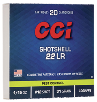 CCI Rimfire Shotshell 22 Long Rifle #12 Shot 20 Rounds