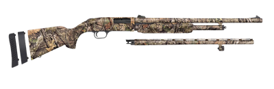 MOSSBERG 500 SUPER BANTAM COMBO FIELD DEER 20 GA PUMP SHOTGUN 54215 IN MOSSY OAK BREAK-UP COUNTRY WITH 22 INCH FIELD BARREL AND 24 INCH RIFLED DEER BARREL