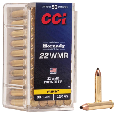 CCI V-Max 22 WMR 30 Grain Polymer Tip Varmint Ammunition 50 Rounds