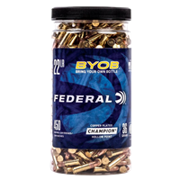 Federal BYOB 22 LR 36 grain copper plated hollow point rimfire ammunition