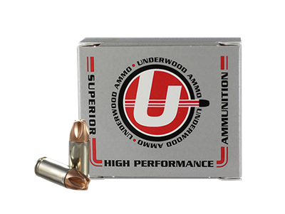 Underwood 9mm Luger +P 90gr Xtreme Defender solid monolithic self-defense ammo 20 round box