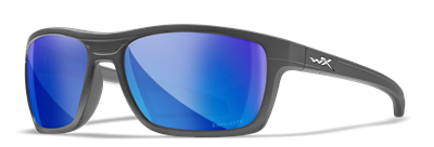 Wiley X Kingpin Sunglasses - American Made - Polarized Blue Mirror Lens - Ballistic Protection - Outdoor Eyewear