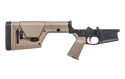 AERO PRECISION M5 (.308) COMPLETE LOWER RECEIVER W/ MOE GRIP & PRS STOCK - ANODIZED BLACK/FDE FURNITURE