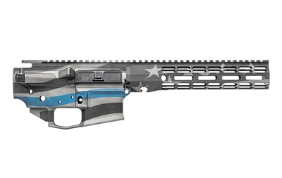 AERO PRECISION M4E1 BUILDER SET THIN BLUE LINE BUILDER SET W/ ATLAS R-ONE 9" MLOK RAIL