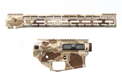 AERO PRECISION M4E1 BUILDER SET ARID FROGSKIN CAMO BUILDER SET W/ ATLAS S-ONE 15" MLOK RAIL