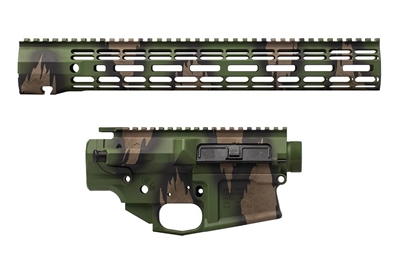 AERO PRECISION M5E1 JURASSIC HUNTER CAMO BUILDER SET W/ ATLAS R-ONE 15" MLOK RAIL