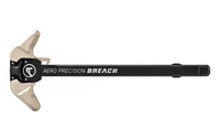 AERO PRECISION AR15/M4 5.56 AMBIDEXTROUS BREACH CHARGING HANDLE WITH LARGE LEVER - BLACK/TAN