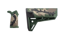 Magpul MOE Grip and SL-S Stock M81 Woodland Camo Furniture Set