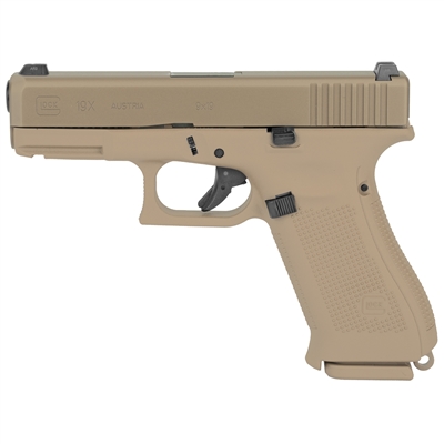 GLOCK 19X COMPACT 9MM WITH TRITIUM NIGHT SIGHTS - FDE