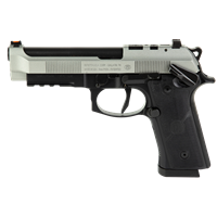 Beretta 92XI 9mm Single Action Only Pistol with Silver Cerakote Slide and Black Frame â€“ Optics Ready