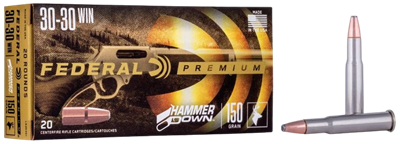 Federal Premium HammerDown 30-30 Winchester 150 Grain Bonded Soft Point 20 Round Box LG30301