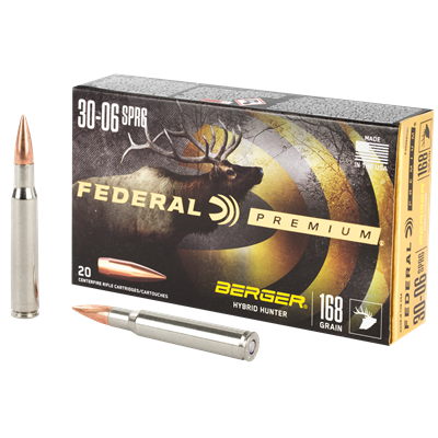 FEDERAL BERGER HYBRID HUNTER 30-06 168GR AMMO P3006BCH1
