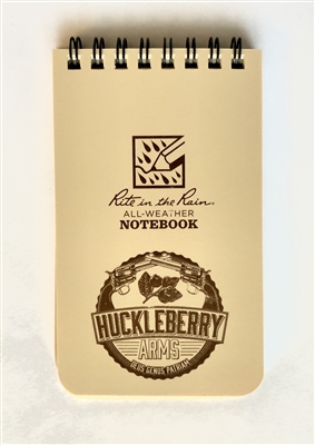 HUCKLEBERRY ARMS LOGO RITE IN THE RAIN POCKET TOP - SPIRAL 3"x5"