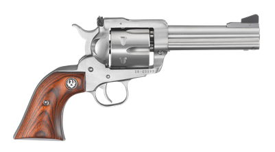 Ruger New Model Blackhawk stainless .357 Magnum 4.62 inch single-action revolver with hardwood grips