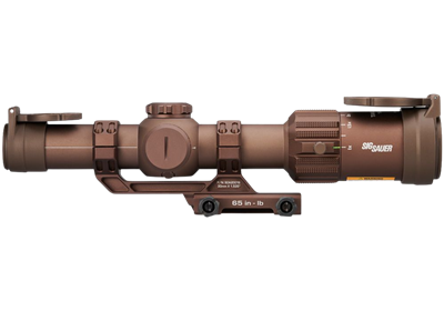 SIG SAUER TANGO MSR SFP LPVO SCOPE 1-6X24MM 30MM MAIN TUBE WITH ALPHA-MSR CANTILEVERED MOUNT COYOTE TAN