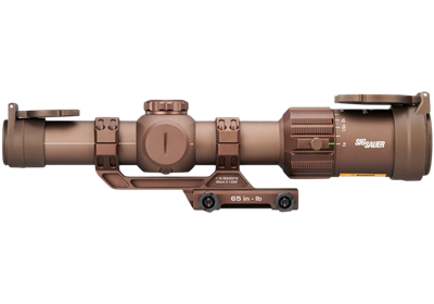 SIG SAUER TANGO MSR RIFLE SCOPE 1-8X24MM 30MM MAIN TUBE MSR-BDC8 ILLUMINATED RETICLE WITH ALPHA-MSR CANTILEVERED MOUNT COYOTE TAN