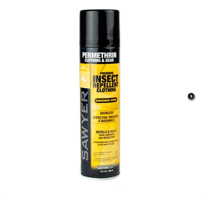 SAWYER PERMETHRIN PREMIUM INSECT REPELLENT FOR CLOTHING AND GEAR 9 OZ CONVENIENT SPRAY