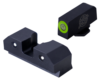 XS SIGHTS TRITIUM R3D SUPPRESSOR NIGHT SIGHTS GREEN FRONT BLACK REAR - GLOCK - 17,19,22,23,24,26,27,31,32,33,34,35,36