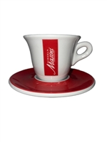 Cappuccino Red Stripe Cup + Saucer