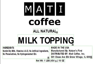 All Natural Milk Topping For Bravilor Sego 12 - Pack of 6