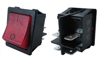 Rectangular Red On-Off Switch Bright Button Hole 30x22mm