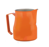 Europa Milk Pitcher Stainless Steel Orange Professional 17 Oz.