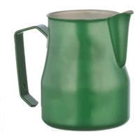 Europa Milk Pitcher Stainless Steel Green Professional 12 oz.