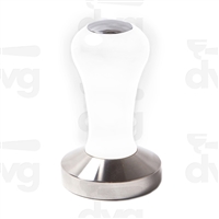 TOP CLASS COFFEE TAMPER, WHITE WOOD HANDLE WITH FLAT BOTTOM DIA 53