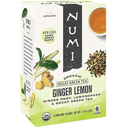 Numi Decaf Lemon Ginger Organic Herbal Tea 100ct/1box
