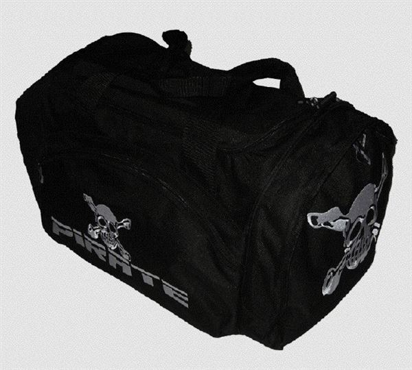 Pirate Sport Bag, gym bag, black logos all sides