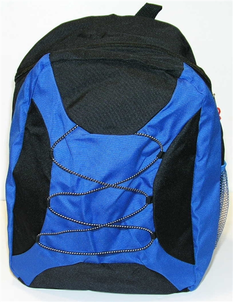 Promotional Daypack Black/blue goodie bag padded 18 Liter
