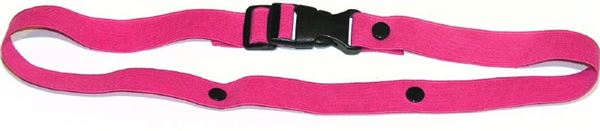 number belt, pink, snaps