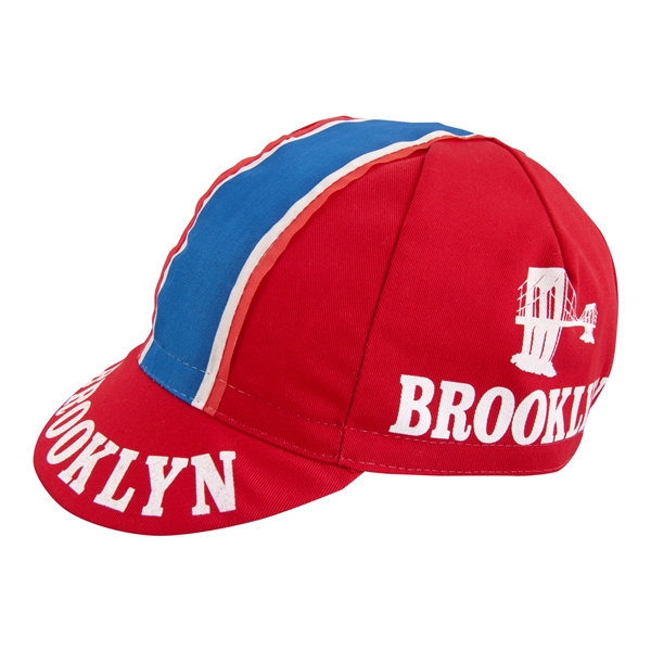 Brooklyn Red Retro Pro Team Cycling Cap