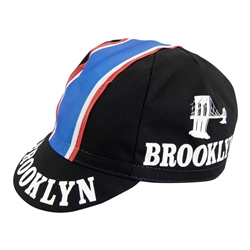 Brooklyn Cycling Cap, Black Vintage Retro Hat Made in Italy